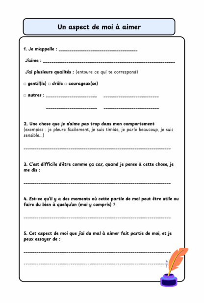 Dossier pédagogique (pdf à imprimer) "Adèle et la nouvelle élève" - Thème "T'aimer comme tu es" – Image 7